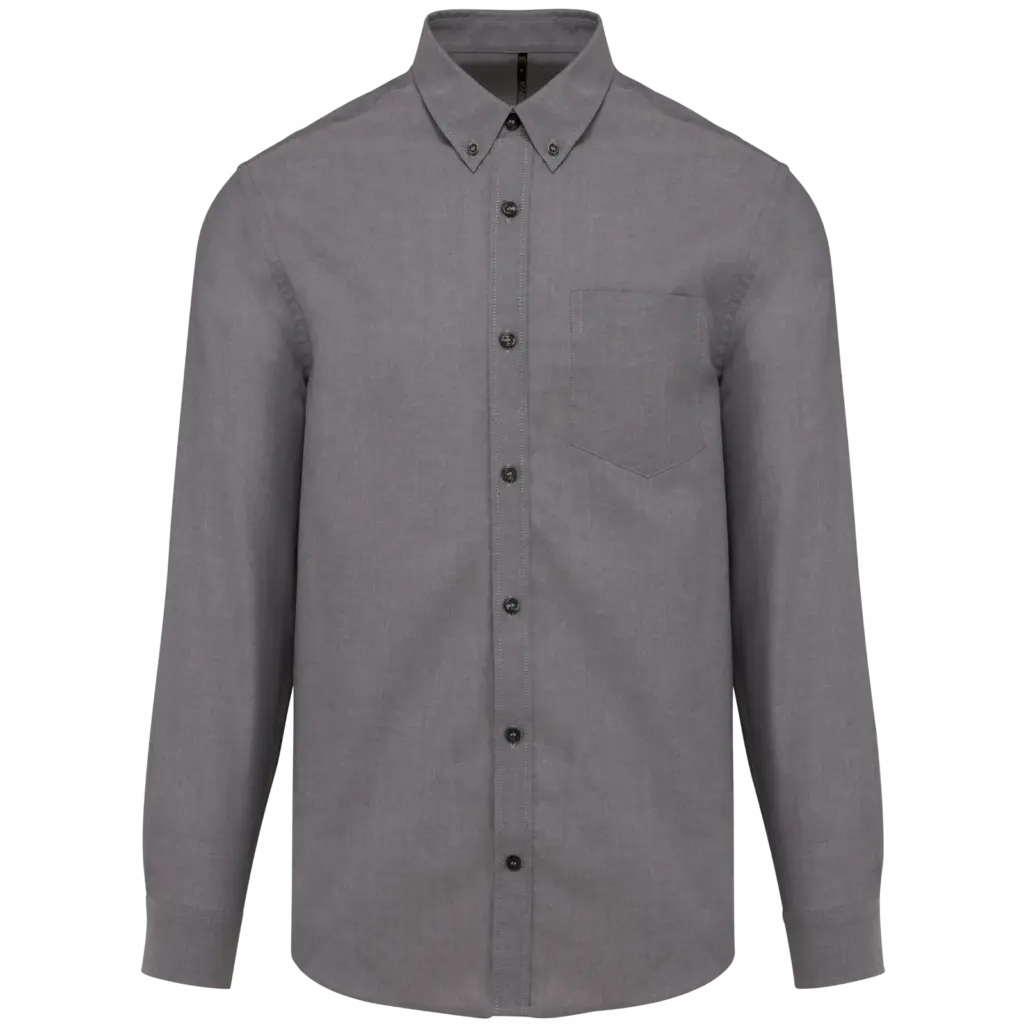 PS_K533_OXFORDSILVER - Hidalgo Heren Oxford overhemd lange mouwen, oxford silver — productfoto 11