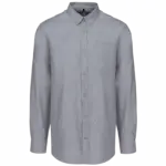 PS_K533_OXFORDZINC - Hidalgo Heren Oxford overhemd lange mouwen, oxford zinc — productfoto 12