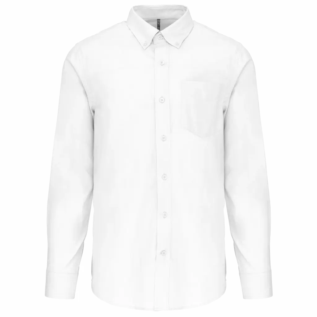 PS_K533_WHITE - Hidalgo Heren Oxford overhemd lange mouwen, white — productfoto 13