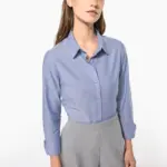 Dames Oxford blouse lange mouwen