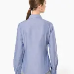 Dames Oxford blouse lange mouwen — productfoto 3