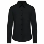 Dames Oxford blouse lange mouwen, black — productfoto 6