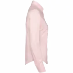 Dames Oxford blouse lange mouwen, oxford pale pink — productfoto 8