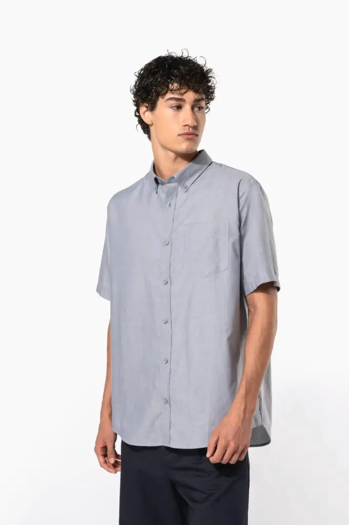 K535-3_2026 - Hidalgo-werbeartikel Heren Oxford overhemd korte mouwen — productfoto 2