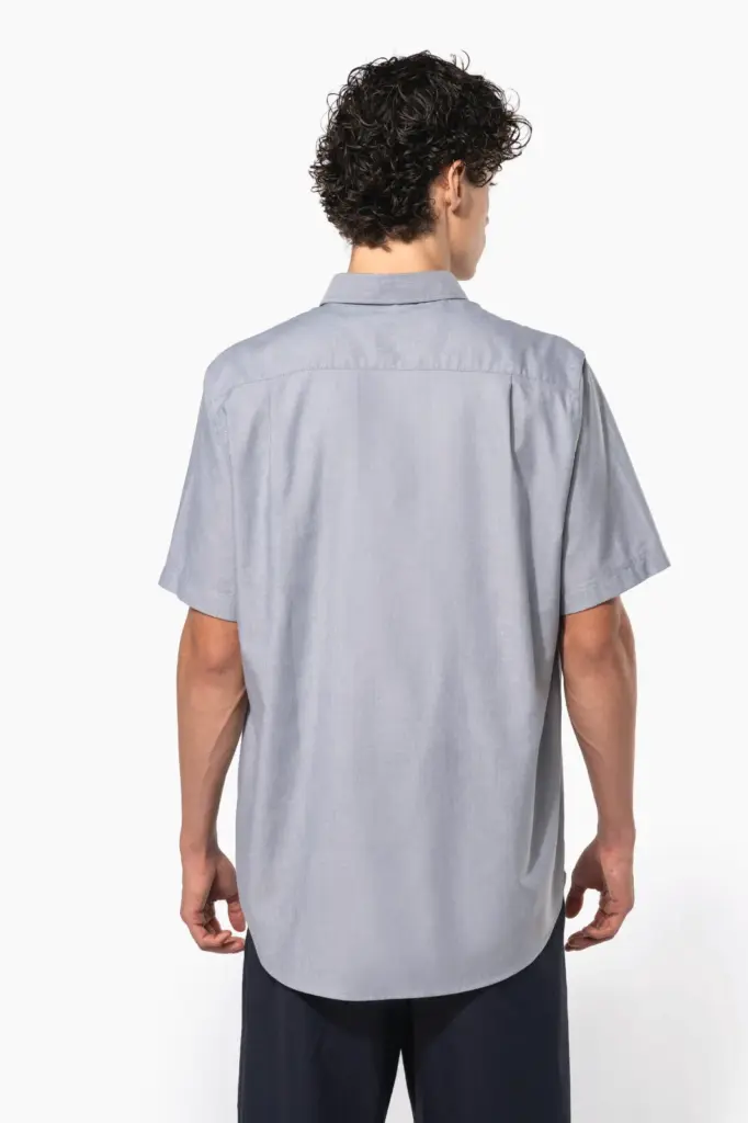 K535-4_2026 - Hidalgo-werbeartikel Heren Oxford overhemd korte mouwen — productfoto 3