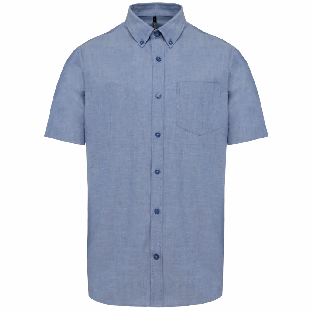 PS_K535_OXFORDCOBALTBLUE - Hidalgo Heren Oxford overhemd korte mouwen, oxford cobalt blue — productfoto 8