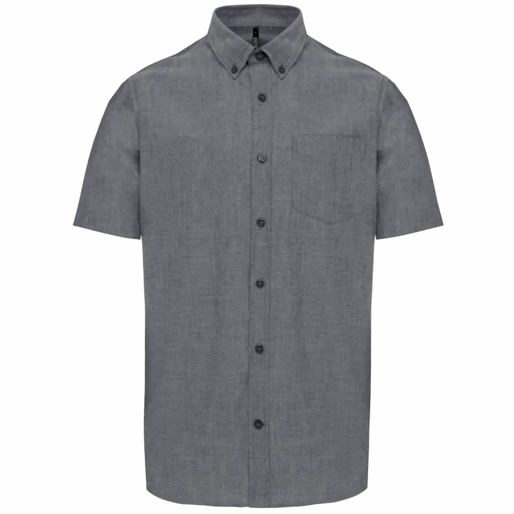 PS_K535_OXFORDSHADOWNAVY - Hidalgo Heren Oxford overhemd korte mouwen, oxford shadow navy — productfoto 10