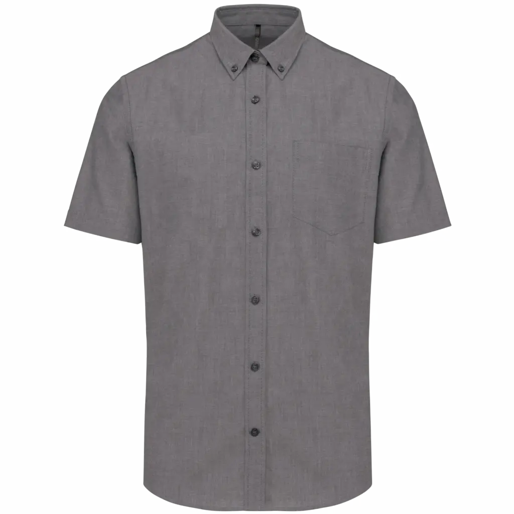 PS_K535_OXFORDSILVER - Hidalgo Heren Oxford overhemd korte mouwen, oxford silver — productfoto 11