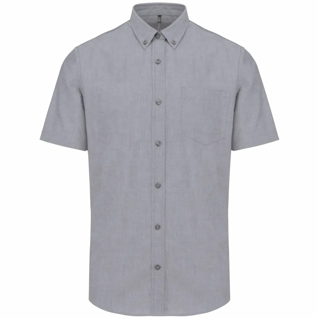 PS_K535_OXFORDZINC - Hidalgo Heren Oxford overhemd korte mouwen, oxford zinc — productfoto 12