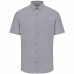 PS_K535_OXFORDZINC - Hidalgo Heren Oxford overhemd korte mouwen, oxford zinc — productfoto 12
