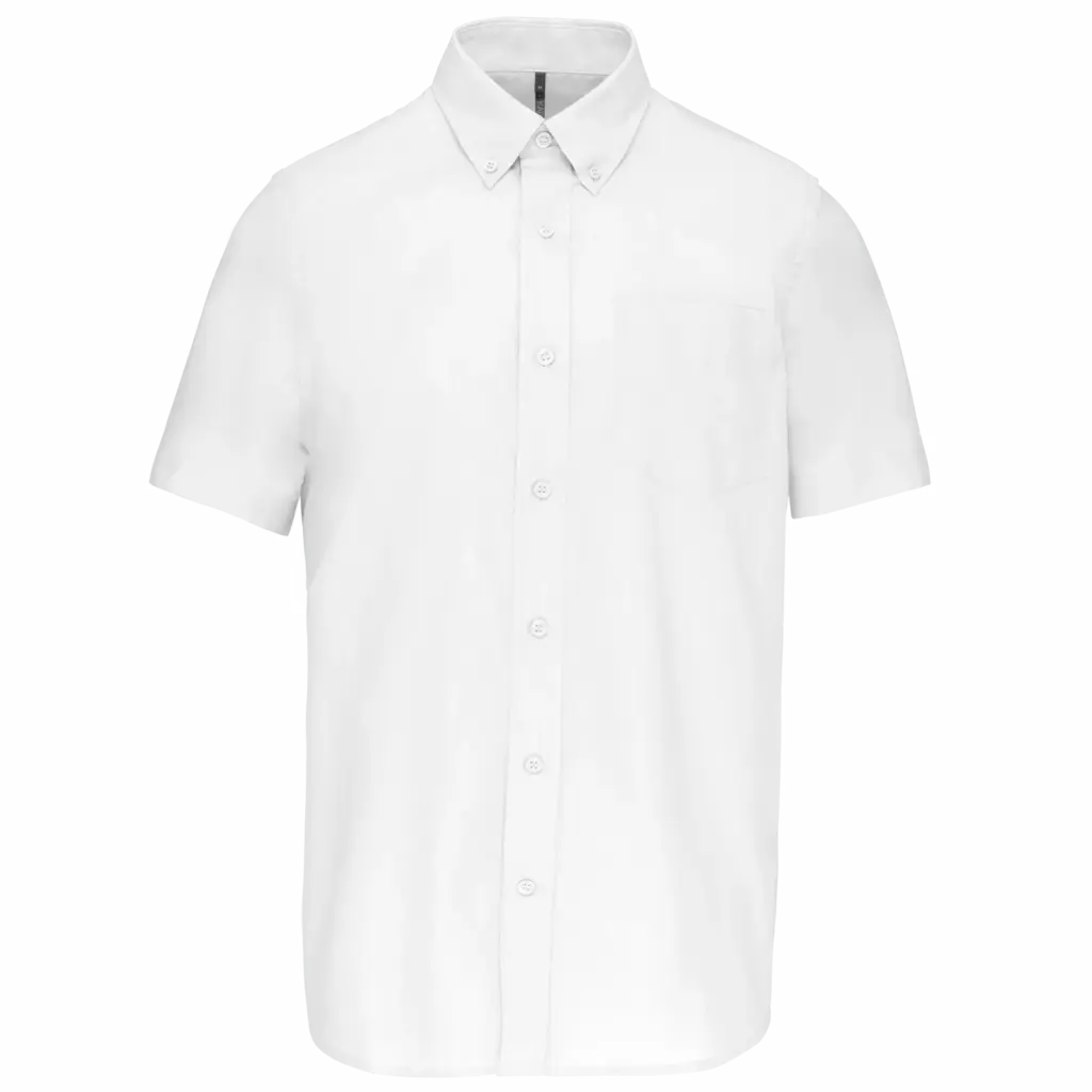 PS_K535_WHITE - Hidalgo Heren Oxford overhemd korte mouwen, white — productfoto 13