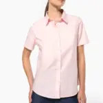 Dames Oxford blouse korte mouwen