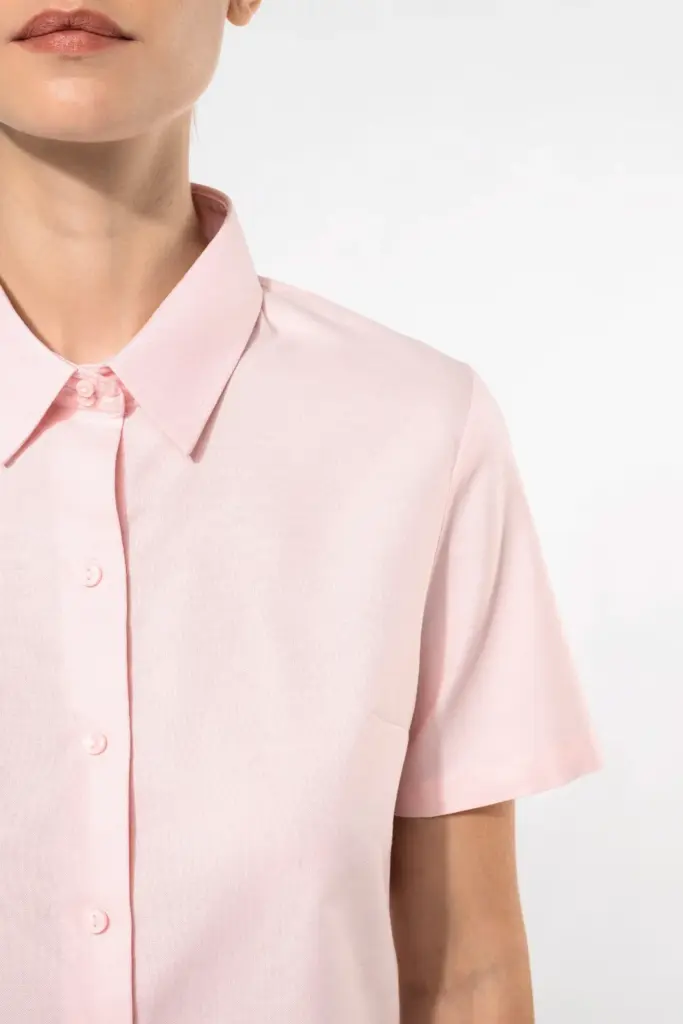 Dames Oxford blouse korte mouwen — productfoto 3