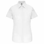 Dames Oxford blouse korte mouwen, white — productfoto 13