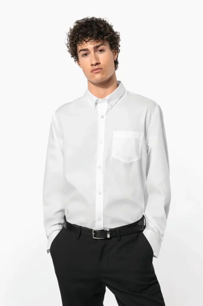 Heren non-iron overhemd lange mouwen