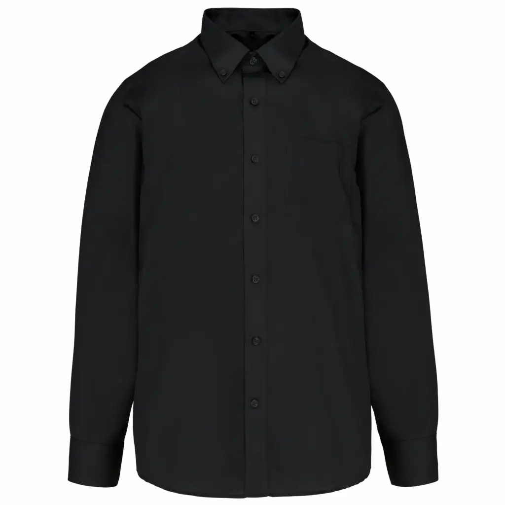 PS_K537_BLACK - Hidalgo Heren non-iron overhemd lange mouwen, black — productfoto 6