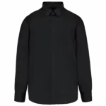 Heren non-iron overhemd lange mouwen, black — productfoto 6