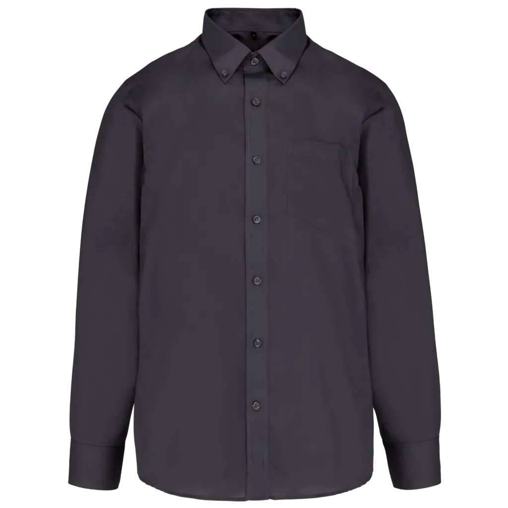 PS_K537_ZINC - Hidalgo Heren non-iron overhemd lange mouwen, zinc — productfoto 9