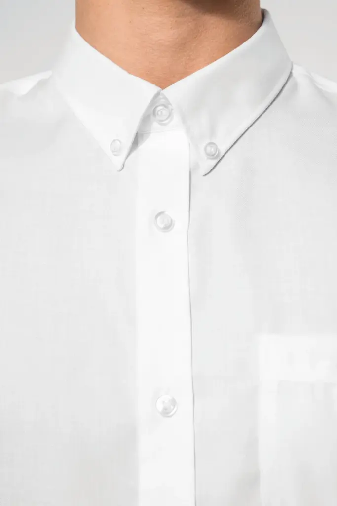 Heren non-iron micro sergé overhemd korte mouwen — productfoto 4