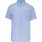 Heren non-iron micro sergé overhemd korte mouwen, bright sky — productfoto 7