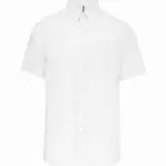 Heren non-iron micro sergé overhemd korte mouwen, white — productfoto 8
