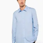 Heren poplin overhemd lange mouwen — productfoto 2