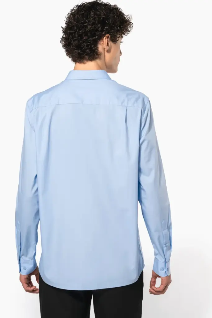 Heren poplin overhemd lange mouwen — productfoto 3