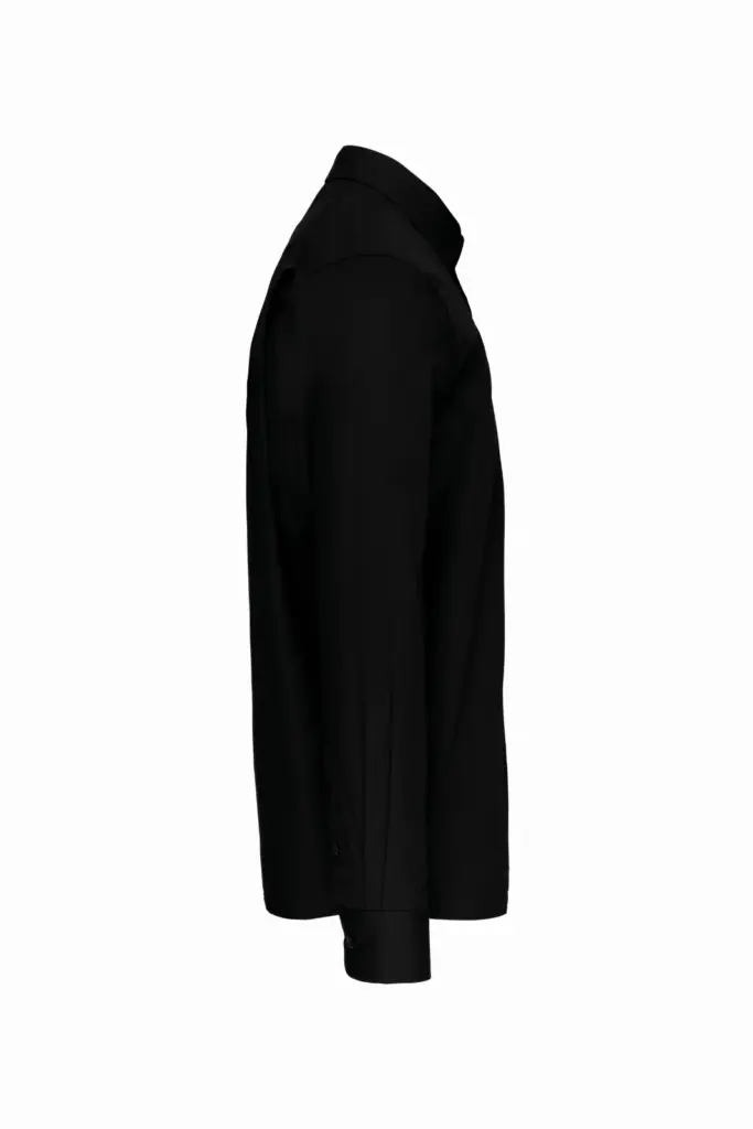 Heren poplin overhemd lange mouwen, black — productfoto 5