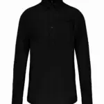 Heren poplin overhemd lange mouwen, black — productfoto 6