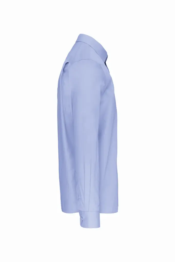 Heren poplin overhemd lange mouwen, bright sky — productfoto 6
