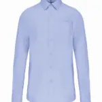 Heren poplin overhemd lange mouwen, bright sky — productfoto 7