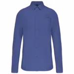 Heren poplin overhemd lange mouwen, cobalt blue — productfoto 9