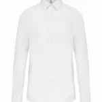 Heren poplin overhemd lange mouwen, white — productfoto 12
