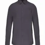 Heren poplin overhemd lange mouwen, zinc — productfoto 13