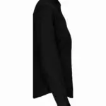 Dames poplin blouse lange mouwen, black — productfoto 5