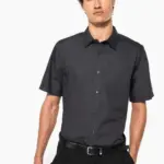 K543-8_2026 - Hidalgo-werbeartikel Heren poplin overhemd korte mouwen