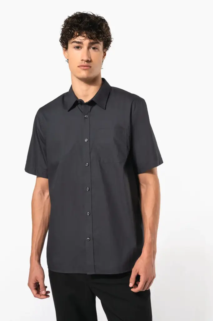 K543_2026 - Hidalgo-werbeartikel Heren poplin overhemd korte mouwen — productfoto 2
