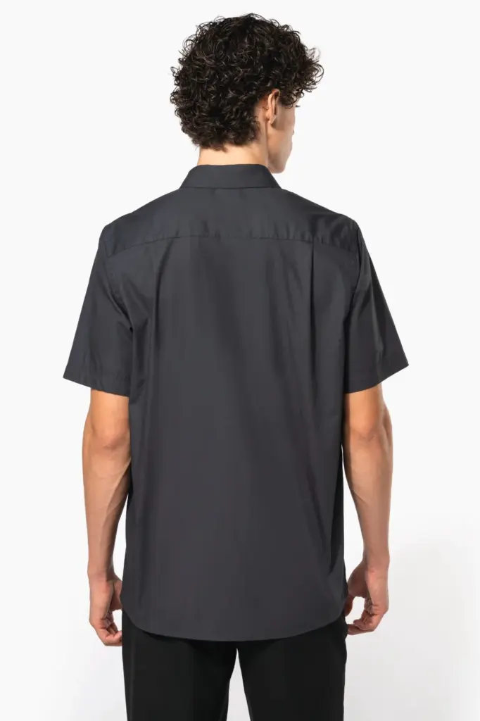 K543-3_2026 - Hidalgo-werbeartikel Heren poplin overhemd korte mouwen — productfoto 3