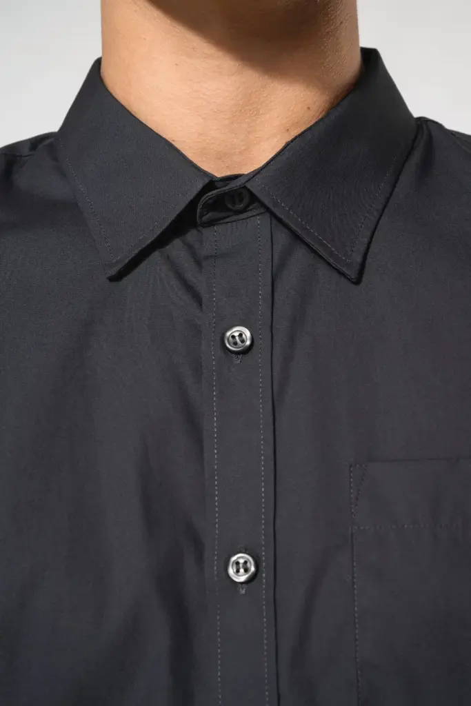 K543-6_2026 - Hidalgo-werbeartikel Heren poplin overhemd korte mouwen — productfoto 4