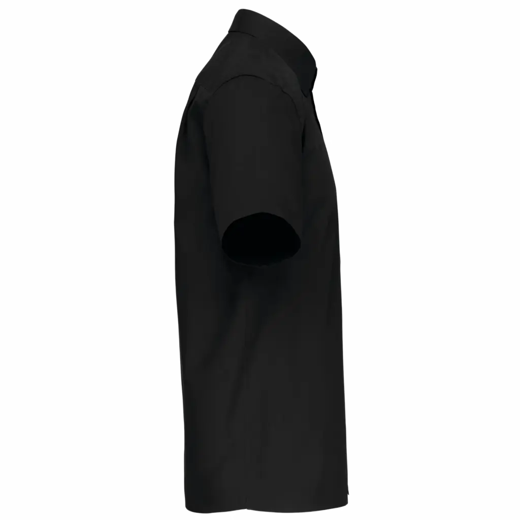 PS_K543-S_BLACK - Hidalgo-werbeartikel Heren poplin overhemd korte mouwen, black — productfoto 5
