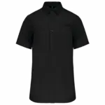 Heren poplin overhemd korte mouwen, black — productfoto 6