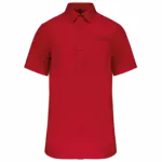 Heren poplin overhemd korte mouwen, classic red — productfoto 8