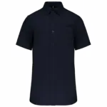 Heren poplin overhemd korte mouwen, navy — productfoto 10