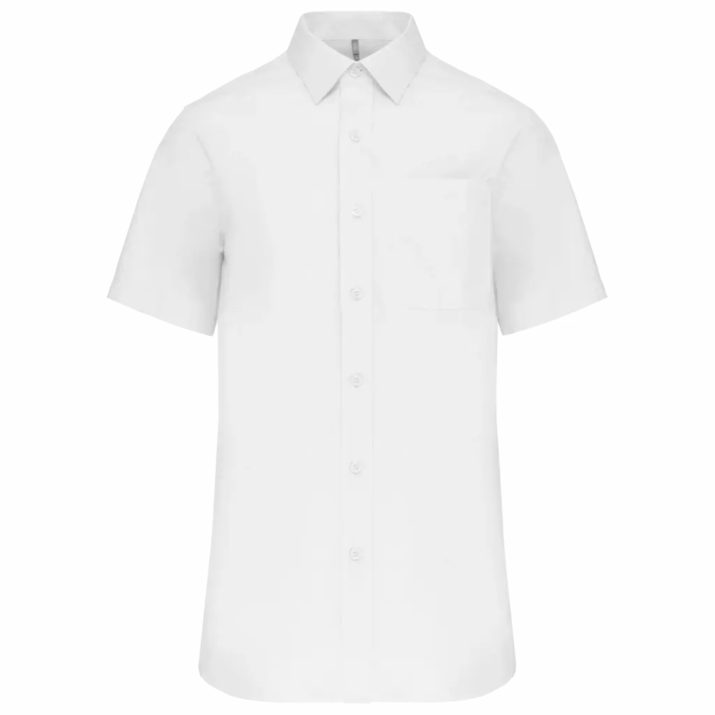 Heren poplin overhemd korte mouwen, white — productfoto 12