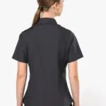 Dames Poplin Blouse Korte Mouwen — productfoto 3