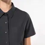 Dames Poplin Blouse Korte Mouwen — productfoto 4