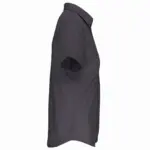 Dames Poplin Blouse Korte Mouwen, zinc — productfoto 12