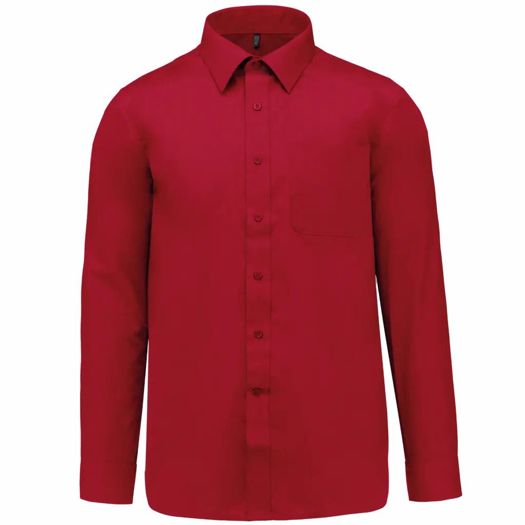 Overhemd in onderhoudsvriendelijk polykatoen-popeline heren, classic red — productfoto 13
