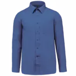 Overhemd in onderhoudsvriendelijk polykatoen-popeline heren, cobalt blue — productfoto 14
