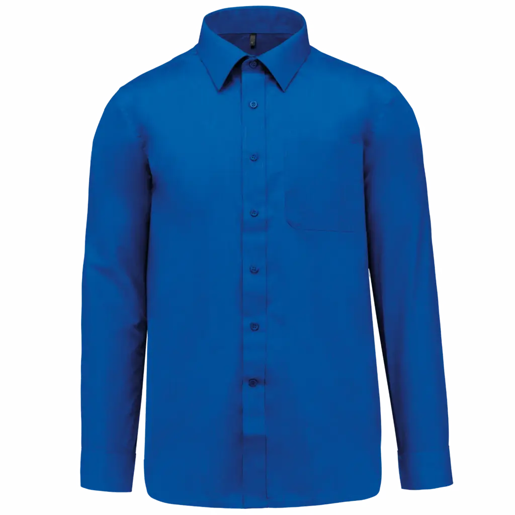 Overhemd in onderhoudsvriendelijk polykatoen-popeline heren, light royal blue — productfoto 19